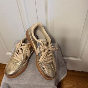 Lucky Brand Shimmering Gold Women's Sneakers